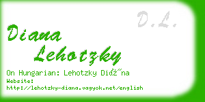 diana lehotzky business card